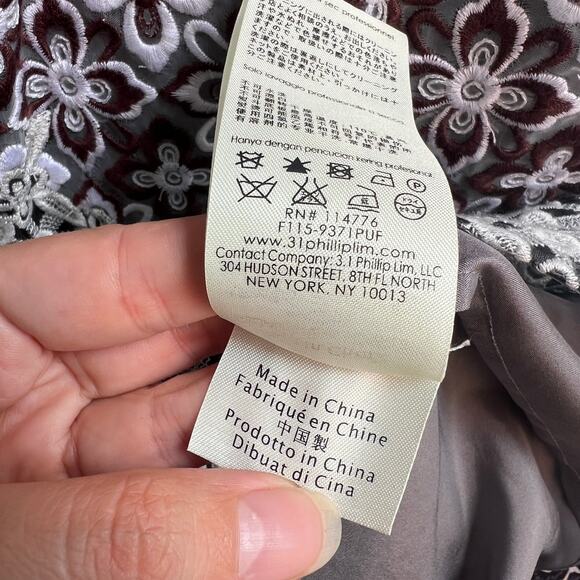 3.1 Phillip Lim Floral Jacquard Embroidered Mini Dress Size 0 - Picture 7 of 7